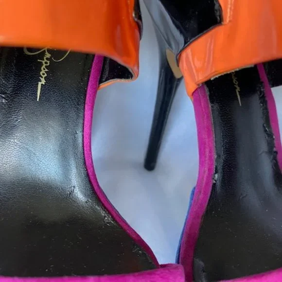 JESSICA SIMPSON platform multi color stilettos, size 7.5 - Picture 3 of 9